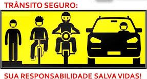 Aviso de trânsito seguro para pedestres, ciclistas, motociclistas e motoristas